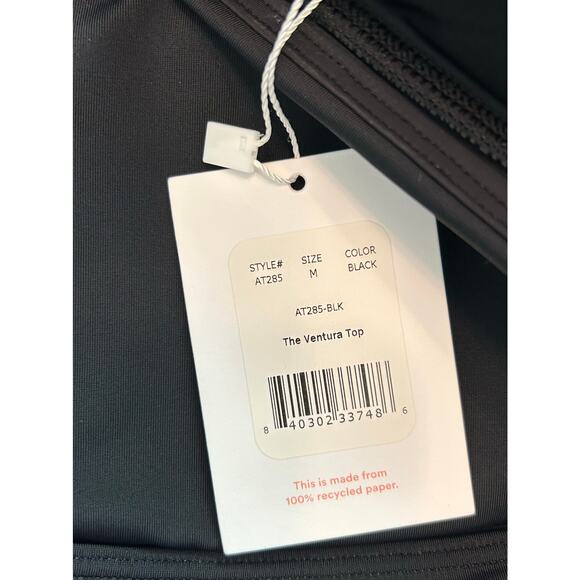 Andie Swim The Ventura Bikini Top in Black M NWT - Picture 3 of 4